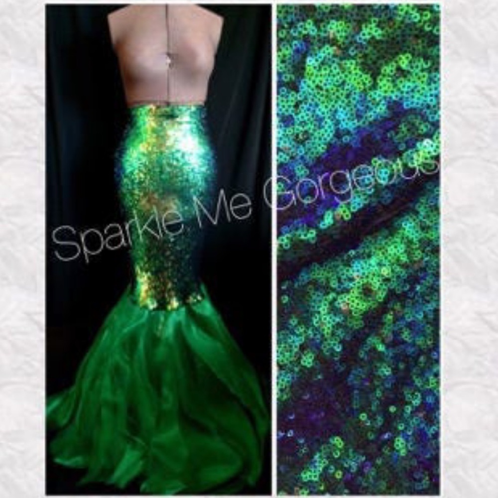 Green Sequin Mermaid Skirt Size Small